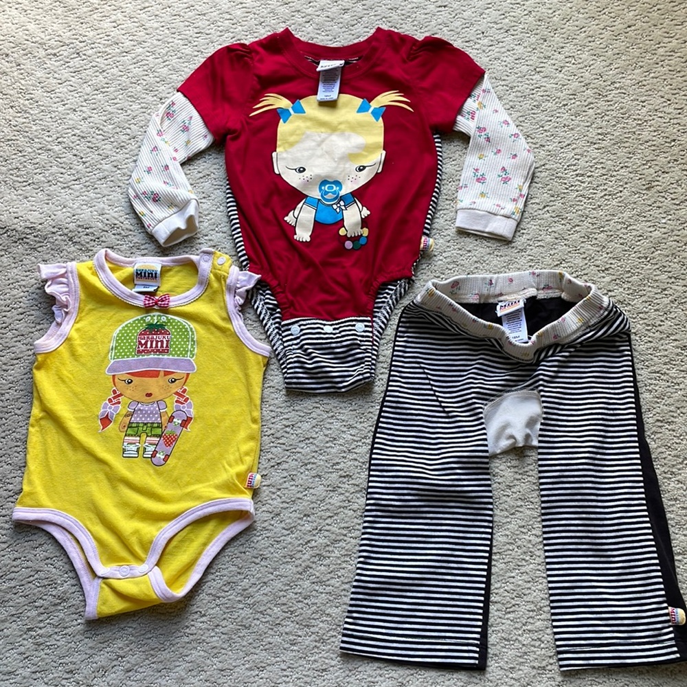 Gently used Harajuku Mini For Target Baby clothes . Size  18M and 6M